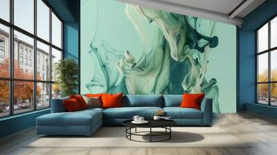 A background with overflowing water. Close view Wall mural