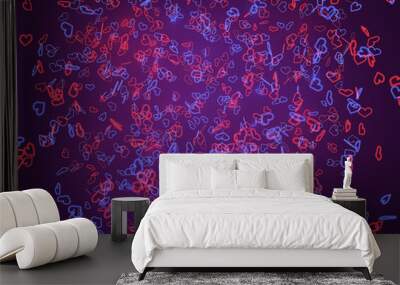 Two glowing hearts texture Wall mural