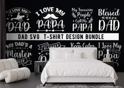 father's day SVG design , free vector t shirt graphics  Wall mural