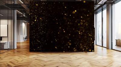 Gold dust glitter sparkle abstract horizontall bokeh background Wall mural