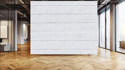 Painted white brick wall texture background Wall mural