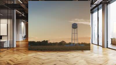 CORPUS CHRISTY, TEXAS, USA - SEPTEMBER 20, 2013:Water tower in a field on September 20, 2013 year. Wall mural