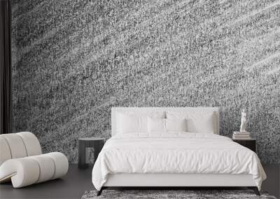 Abstract hand drawn pencil hatching on white background, closeup Wall mural