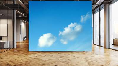 Beautiful light blue sky with fluffy clouds Wall mural