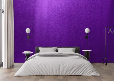 Beautiful purple foil as background, top view Wall mural