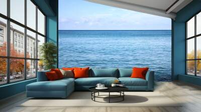 Beautiful view of sea on nice summer day Wall mural