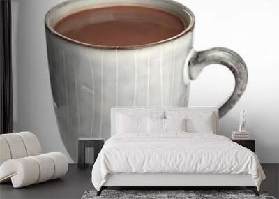 Cup of delicious hot chocolate isolated on white Wall mural