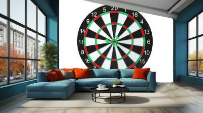 Dart board with color arrows hitting target Wall mural