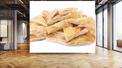 Delicious fresh puff pastries isolated on white Wall mural