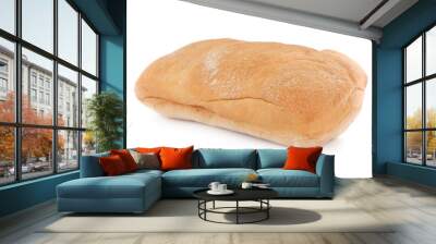 Delicious freshly baked crispy ciabatta isolated on white Wall mural