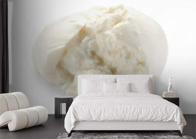 Fresh delicious burrata cheese isolated on white Wall mural