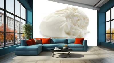 Fresh delicious burrata cheese isolated on white Wall mural