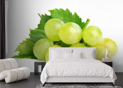 Fresh ripe juicy grapes isolated on white Wall mural