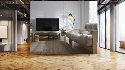 Living room interior with modern TV on stand Wall mural