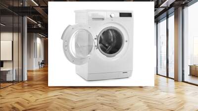 Modern washing machine on white background. Laundry day Wall mural