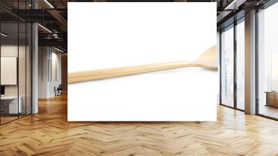 New clean shiny spoon isolated on white Wall mural