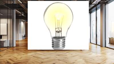 New incandescent light bulb for modern lamps on white background Wall mural