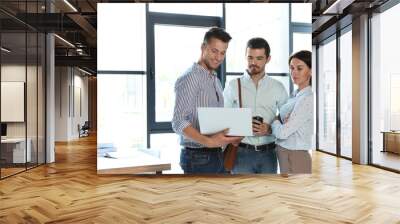 Office employees having business training at workplace Wall mural