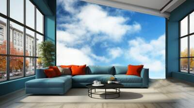 Picturesque view of beautiful blue sky with clouds Wall mural