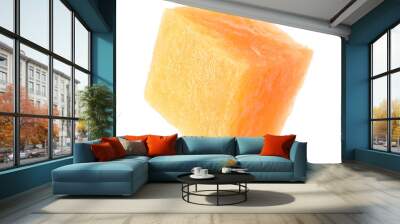 Piece of fresh ripe carrot isolated on white Wall mural