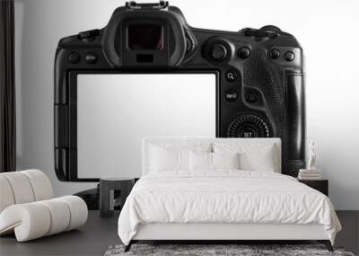 Professional camera isolated on white. Photo studio equipment Wall mural