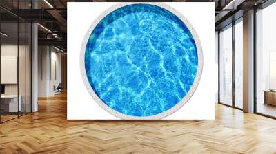 Round swimming pool on white background, top view Wall mural