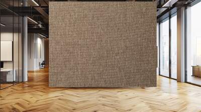 Texture of brown fabric as background, top view Wall mural