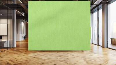 Texture of light green fabric as background, top view Wall mural