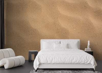 Texture of sandy beach as background, top view Wall mural