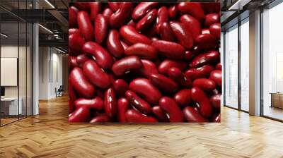 top view of raw red kidney beans as background Wall mural