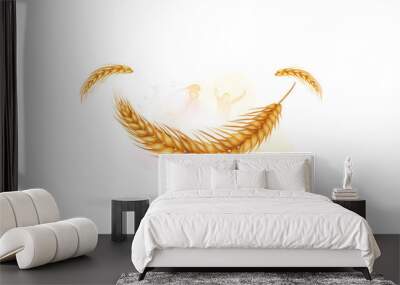 Happy vaisakhi or baisakhi festival. Punjabi traditional harvest festival poster. Wall mural