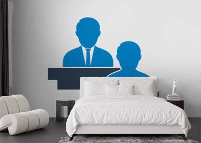 Business Consultation icon on gray background Wall mural