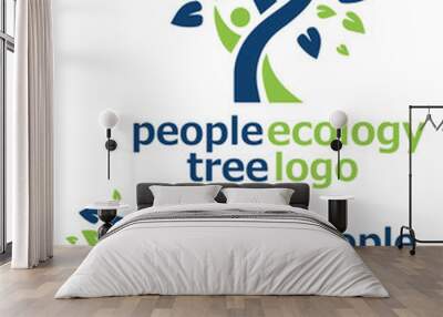 people ecology tree logo 4 Wall mural