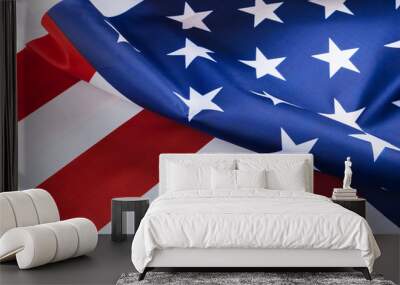 Beautifully waving star and striped American flag Wall mural