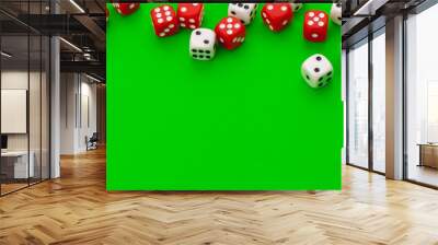 sport dice on green background Wall mural