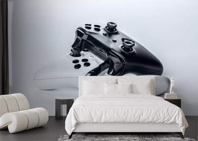 video game controller isolated on white background Wall mural