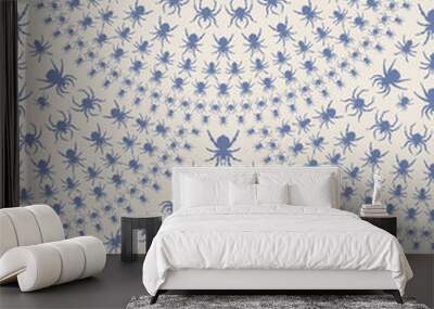 Vector seamless pattern in the form of flakes of spiders.  Wall mural