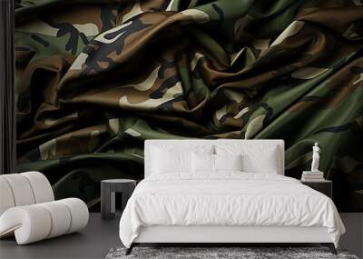 Camouflage Fabric Texture Background Wall mural