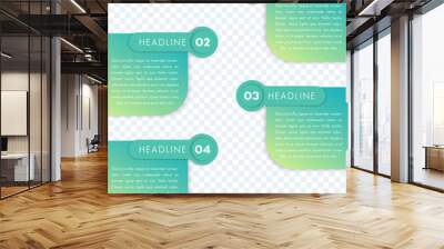 1,2,3,4, step labels, timeline, infographics design elements Wall mural