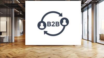 b2b icon on white Wall mural