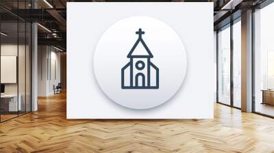 church vector line icon Wall mural