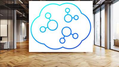 co2 cloud line design icon Wall mural