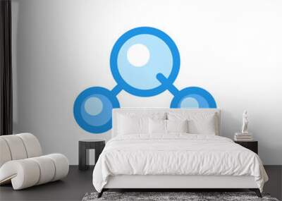 co2 molecule, carbon dioxide icon isolated on white Wall mural