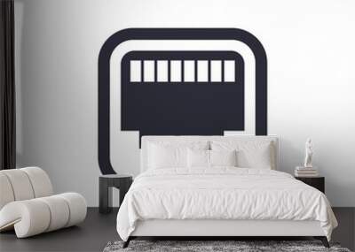 ethernet, network port icon Wall mural