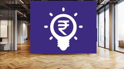 idea is money vector icon with rupee Wall mural