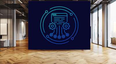 load testing icon, linear design Wall mural