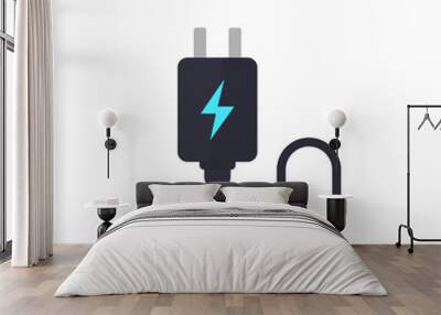 Mobile charger vector illustration on white Wall mural