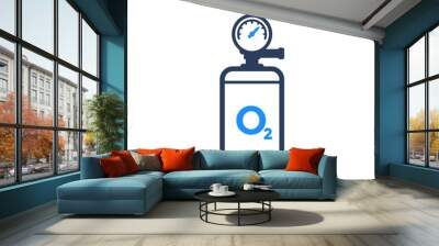 oxygen tank icon on white Wall mural