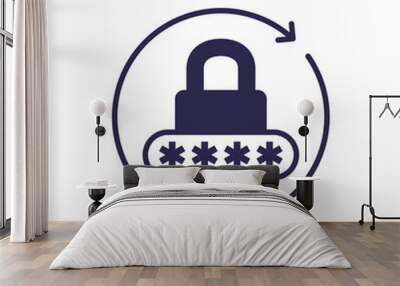 password reset, security icon, vector pictogram Wall mural