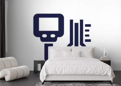 thermal imager icon on white, infrared camera vector Wall mural